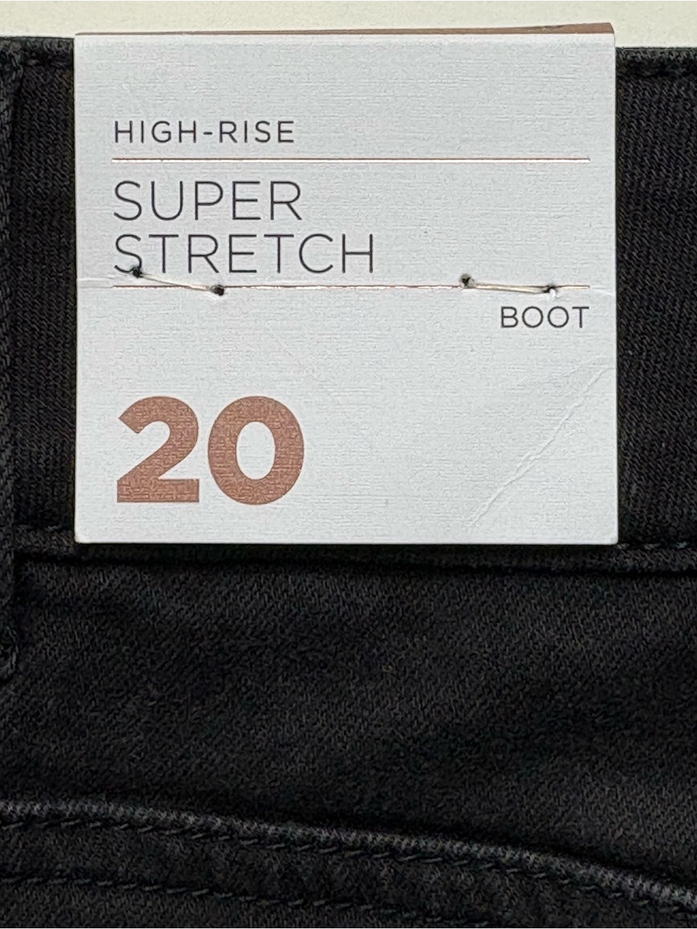 NWT Lane Bryant High Rise Super Stretch Bootcut Jeans Tummy Control Black 20 - Picture 13 of 15